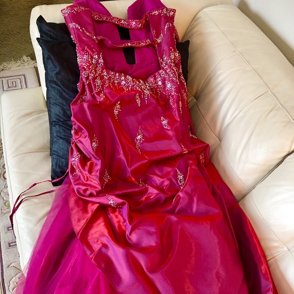 Precious Formals unique crimson gown - Picture 8 of 8